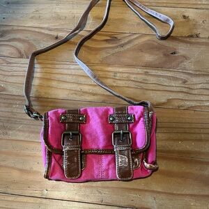 Joe Boxer Pink and Brown Women's Mini Crossbody Bag
